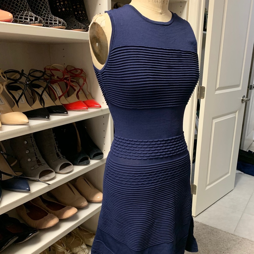 Navy knit dress